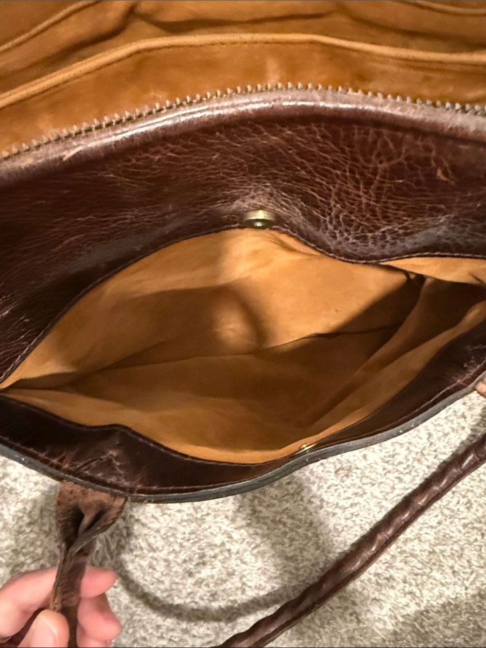 Patricia Nash Brown Leather Shoulder Bag with Tassel & Medallion - Picture 8 of 13